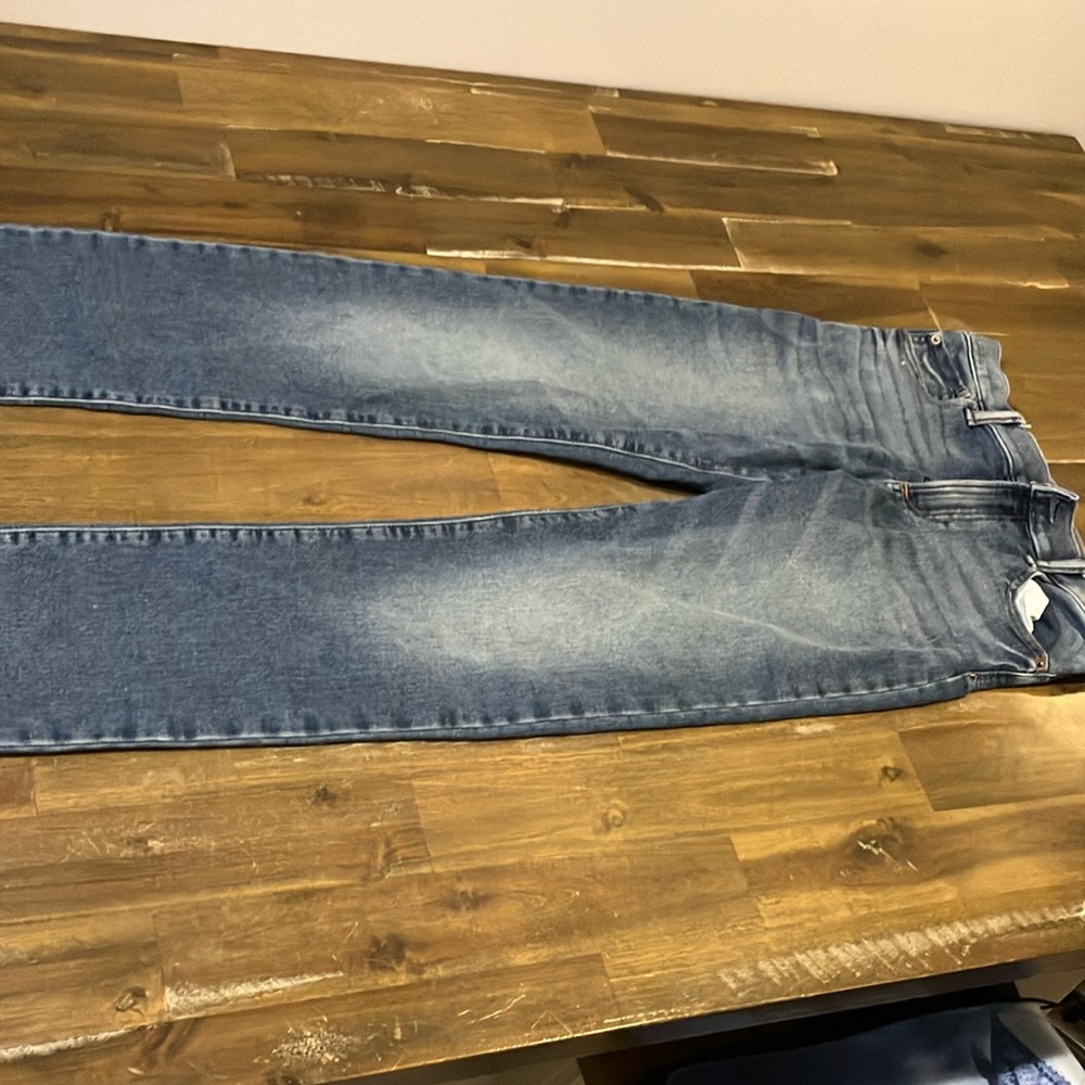 GAP Blue Skinny Jeans with Distressed Details
